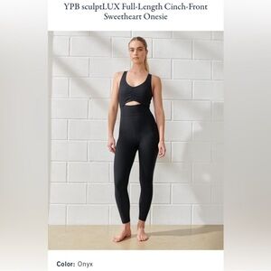 YPB Abercrombie & Fitch Sculptlux Active Black Workout Onesie Jumpsuit NWT